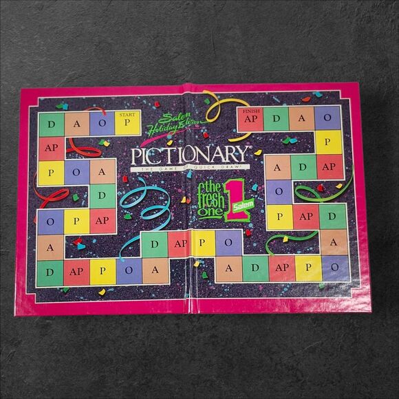 Vintage 1991 Salem Holiday Edition Pictionary Travel Game Tobacco Promo Complete - Picture 5 of 8